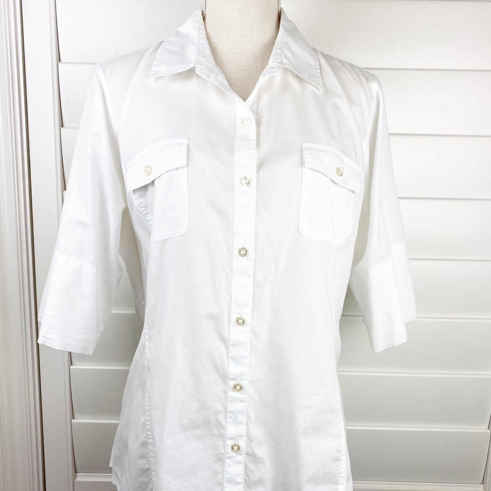 Vineyard Vines white short sleeve blouse